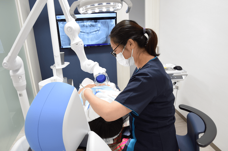 親知らずを抜いた部分を消毒